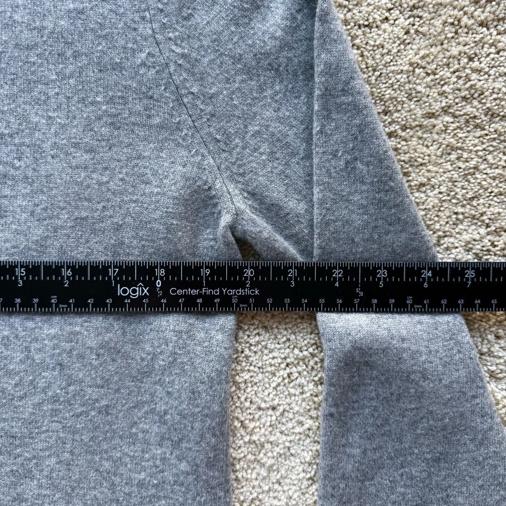 Magaschoni Man Cashmere Quarter Zip Sweater Gray Size L
